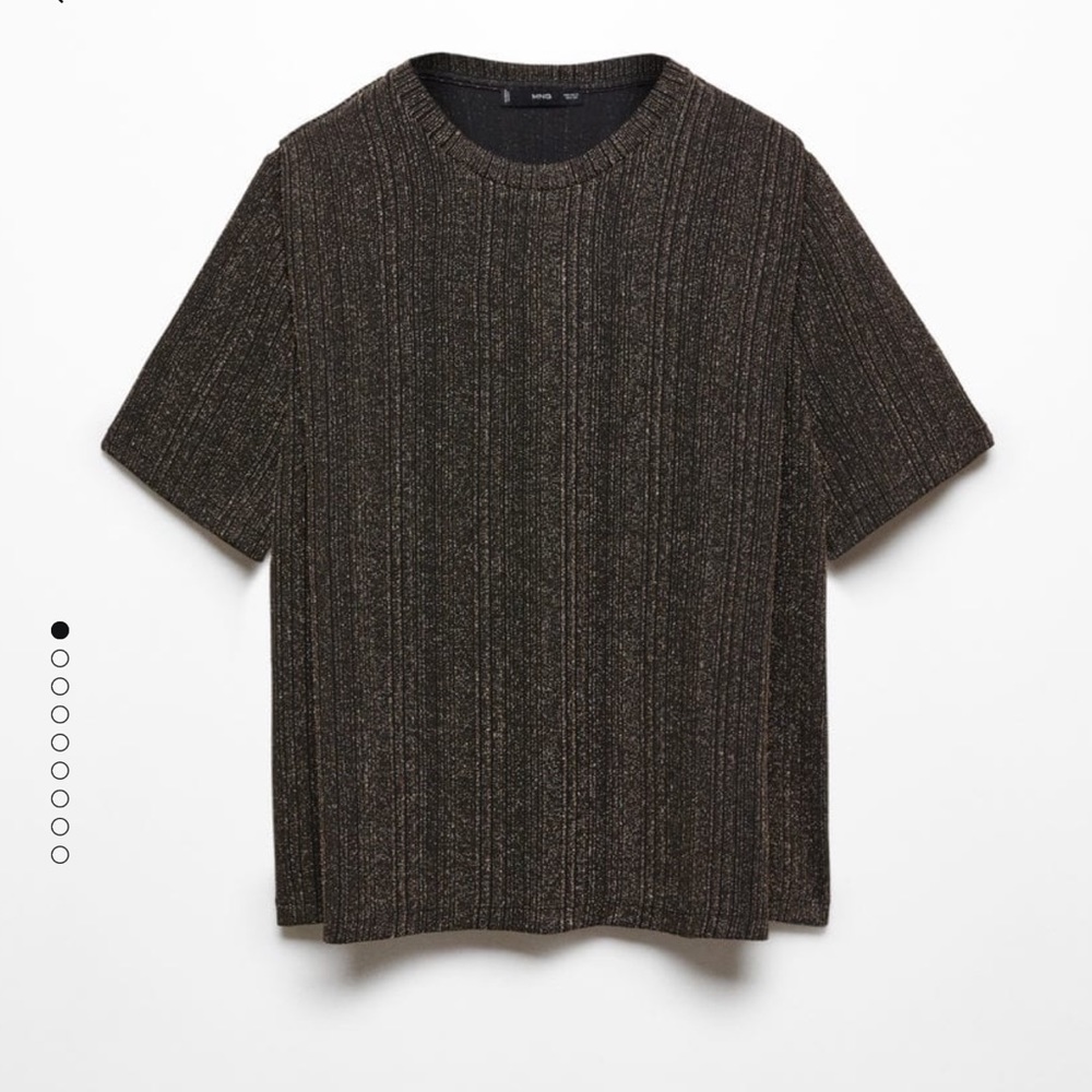 Lurex knitted t-shirt by Mango